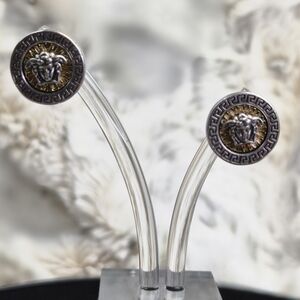 Versace Silver Medusa Earrings